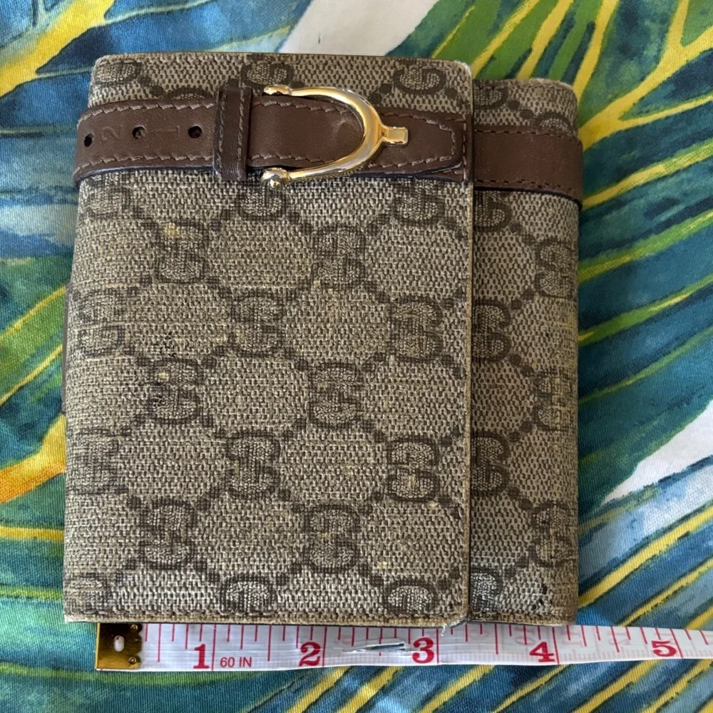 Brown and Gold GUCCI Monogram Wallet - Picture 13 of 13